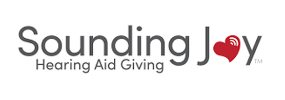 Sounding Joy Hearing Aid Giving Logo.
